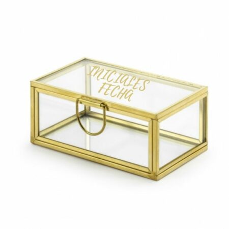 caja de cristal para alianzas bodas Packandthings alicante personalizados