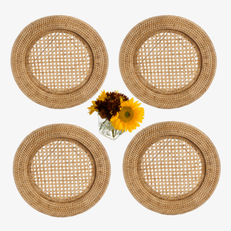 Bajoplato de Ratán Marrón Natural (Set 4 uds)