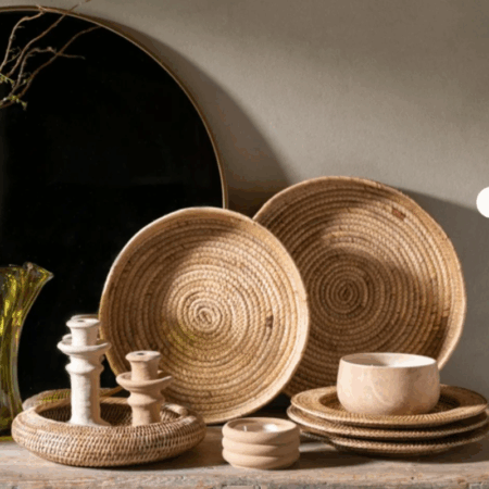 Bajoplato de Ratán Marrón Natural (Set 4 uds)