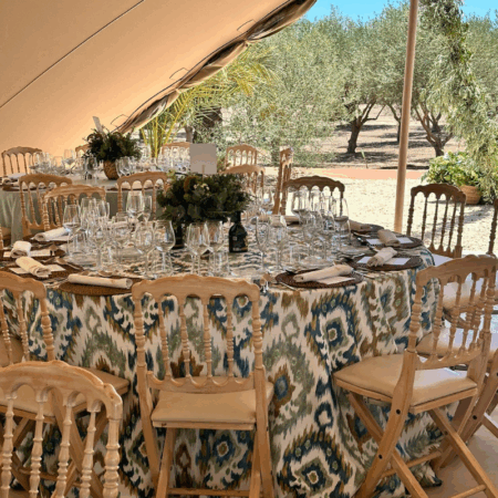 Mantel Lenguas Blue and Green